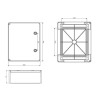 Distribučná skriňa ME 300x400x170mm, IP65, IK10, transparentné dvierka