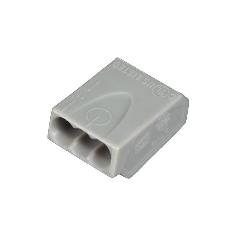 Bezskrutková svorka mini 3 pólová, 0,5- 1,5 mm2
