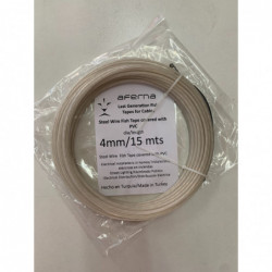 Preťahovacia struna oceľová 15 m 4 mm - s PVC potahem