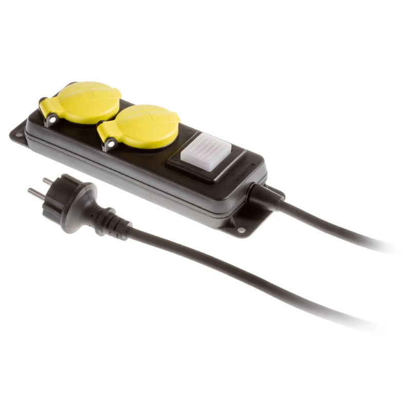 ELEKTRIUM predlžovací kábel s vypínačom PS-270WS/44/1,5/5 E čierna