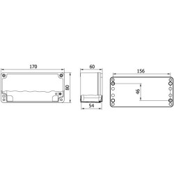 Hliníková krabica METEBOX 80x170x60 IP67