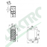 Svorkovnica rozbočovacia HLS 100A-2 (1x25,1x16/1x25,1x16) - hnedá