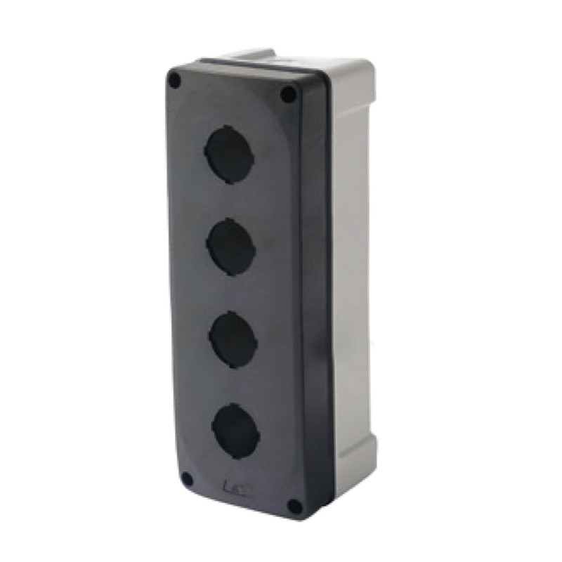 Skriňa pre hlavice a signálky, plastová 70x190x67mm, 4x23mm, IP67, čierna, METE