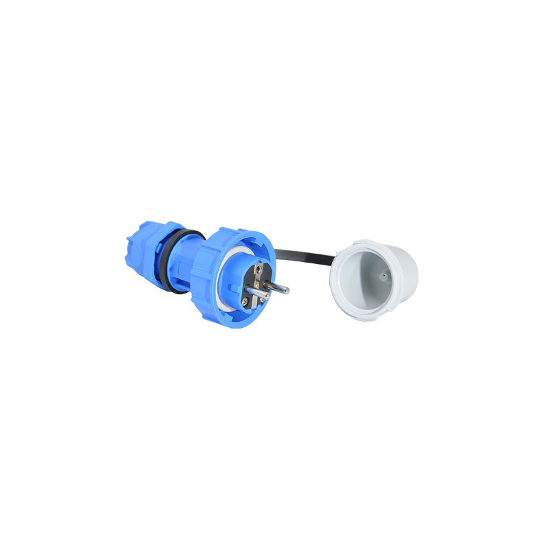 Vidlica IP 68 modrá 1x16A, TP electric
