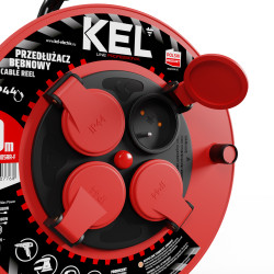 Predlžovací kábel bubnový PB--PRO/S/10m/3x1,5/H05RR-F čierny