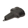 Gumová zásuvka na kábel dvojitá 2x230V, IP44 čierna, OR-AE-13117