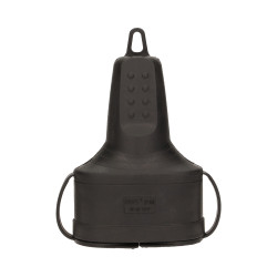 Gumová zásuvka na kábel dvojitá 2x230V, IP44 čierna, OR-AE-13117