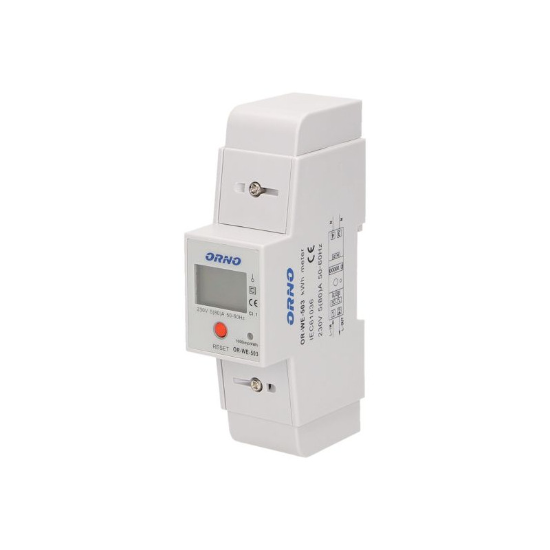 OR-WE-503 jednofázový elektromer 80A s resetom