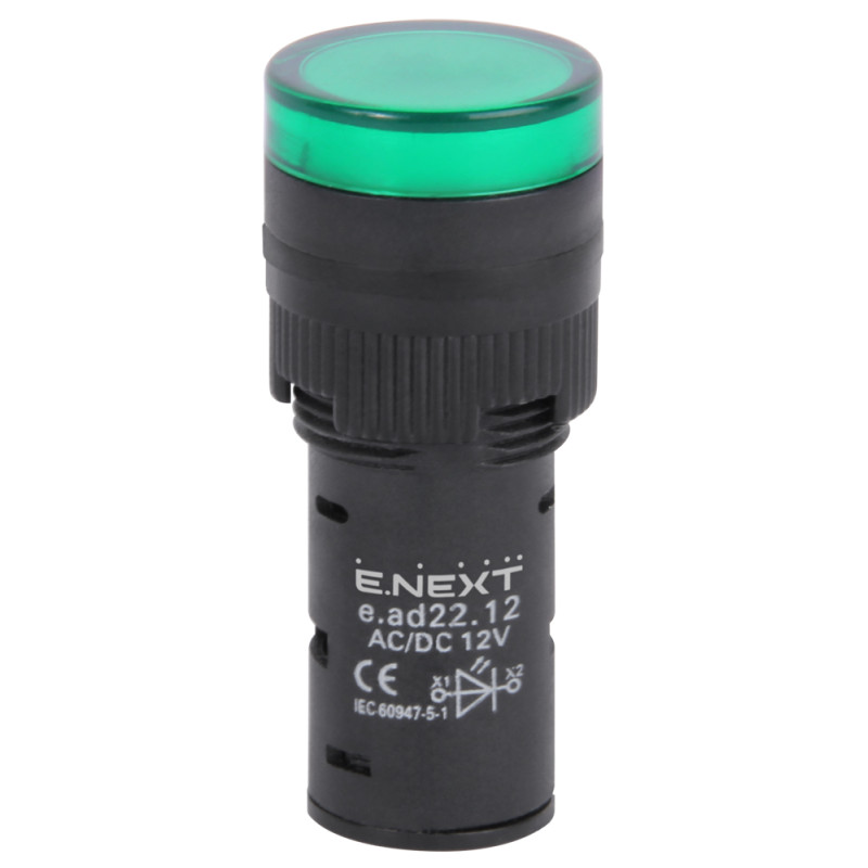 Osvetlené ovládacie tlačidlo e.ad22.230.zelené priemer 22mm 230V AC zelené