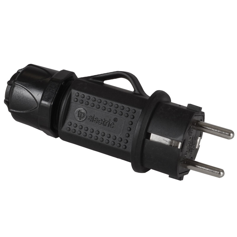 Vidlica plastová PRO, IP44, čierna, TP electric