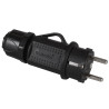 Vidlica plastová PRO, IP44, čierna, TP electric