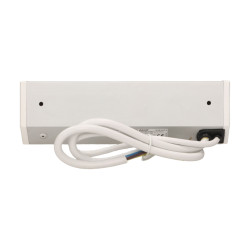 Nábytková zásuvka 2x2P+Z s vypínačom biela a strieborná OR-GM-9002/W-G