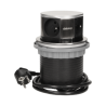 Nábytková zásuvka Ø10cm výsuvná zhora, kábel 1,5 m 4x2P + Z, INOX OR-AE-1380