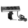 Nábytková zásuvka s USB nabíjačkou a skrutkovacou svorkou 3x2P + E, 2xUSB FS-7