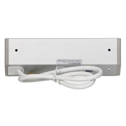 Nábytková zásuvka 2x2P+E, 2xUSB (typ A+C, 2,4A), šedostrieborná OR-GM-9039/G
