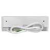 Nábytková zásuvka 2x2P+E, 2xUSB (typ A+C, 2,4A), bielo-strieborná OR-GM-9039/W-G