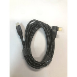 Nabíjací a dátový kábel USB C na USB C, 2m, sivý