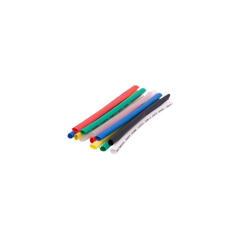 Sada zmršťovacích trubíc - farebná, set 6.3, 100 mm, 24 ks