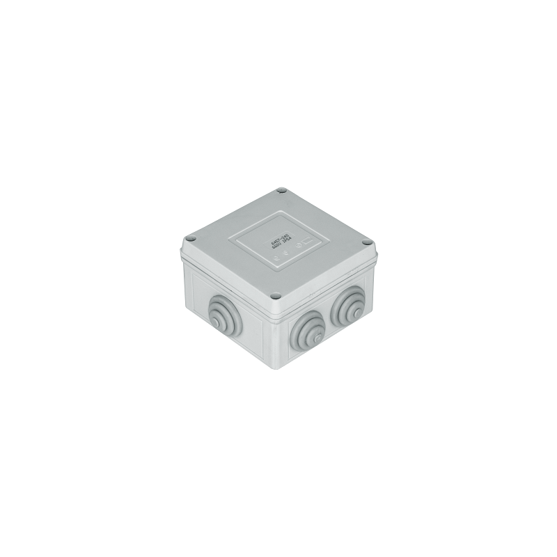 Krabicová rozvodka, IP 54, PVC, 89x89x52, 5 mm, 6x priechodka