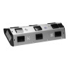 Nábytková zásuvka s USB nabíjačkou vhodná do nábytku a kuchyne, INOX, FS-3