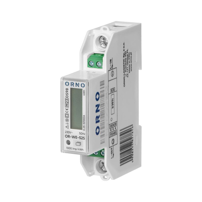 OR-WE-525 elektromer pre RS-485, 100A, DIN TH-35mm