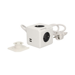 Rozbočka Powercube s káblom 4x230V, 2xUSB, kábel 1,4m