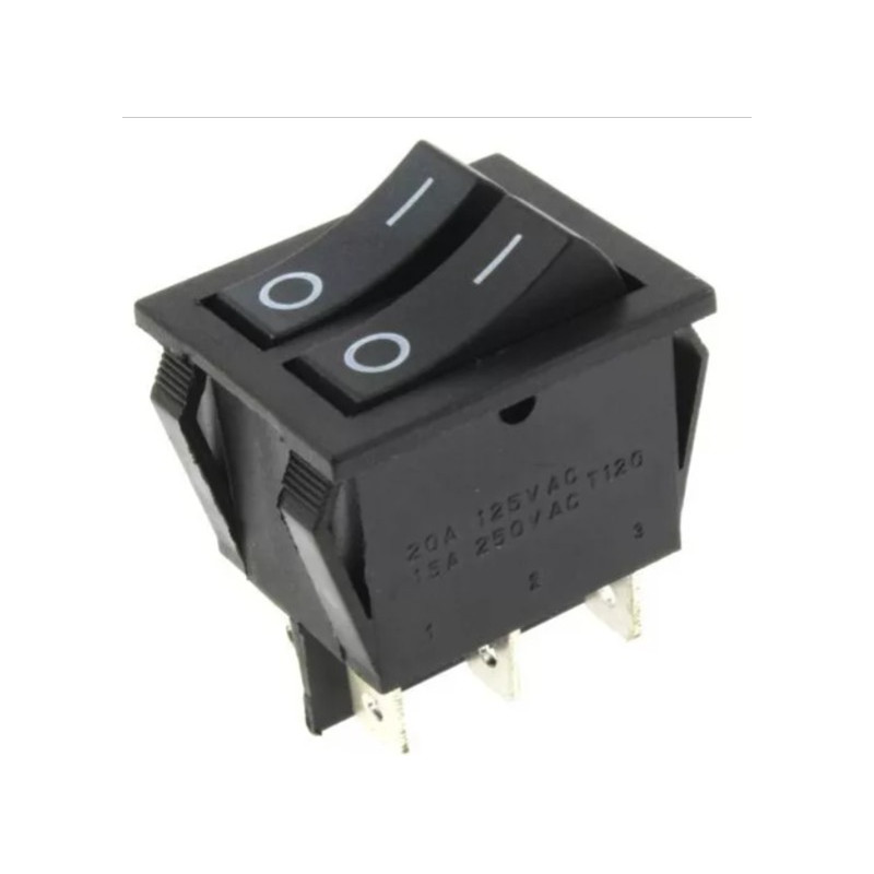 Prepínač kolískový 2x ON-ON 1 pol. 250V/15A - dopredaj