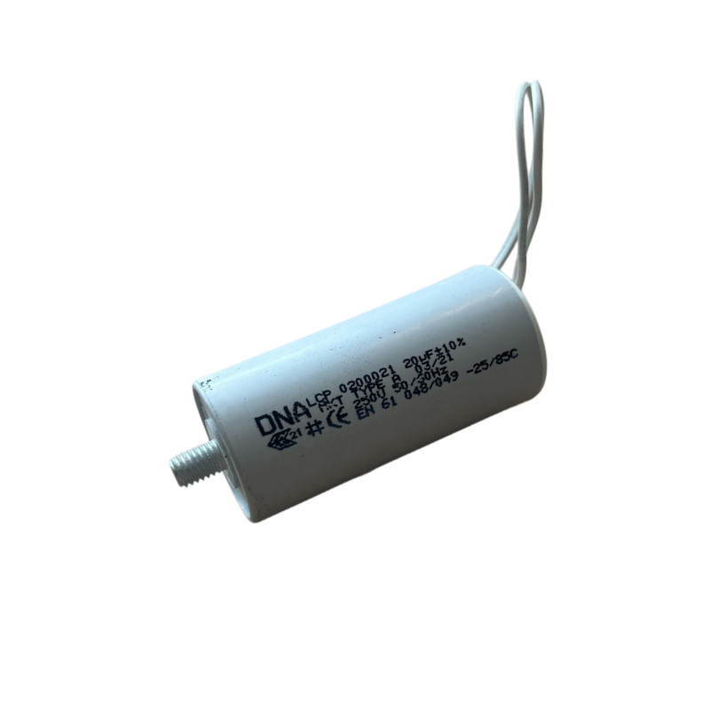 Kondenzátor 20UF, drôtový vývod - dopredaj