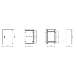 Distribučná skriňa CP5002D 250x330x150, IP65, IK10