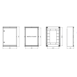 Distribučná skriňa CP5006 500x700x245, IP65, IK10