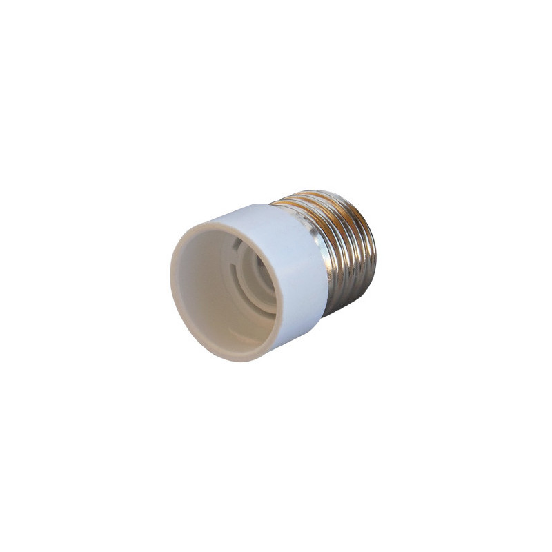 Adaptér (redukcia) objímky E27/E14 plastový biely