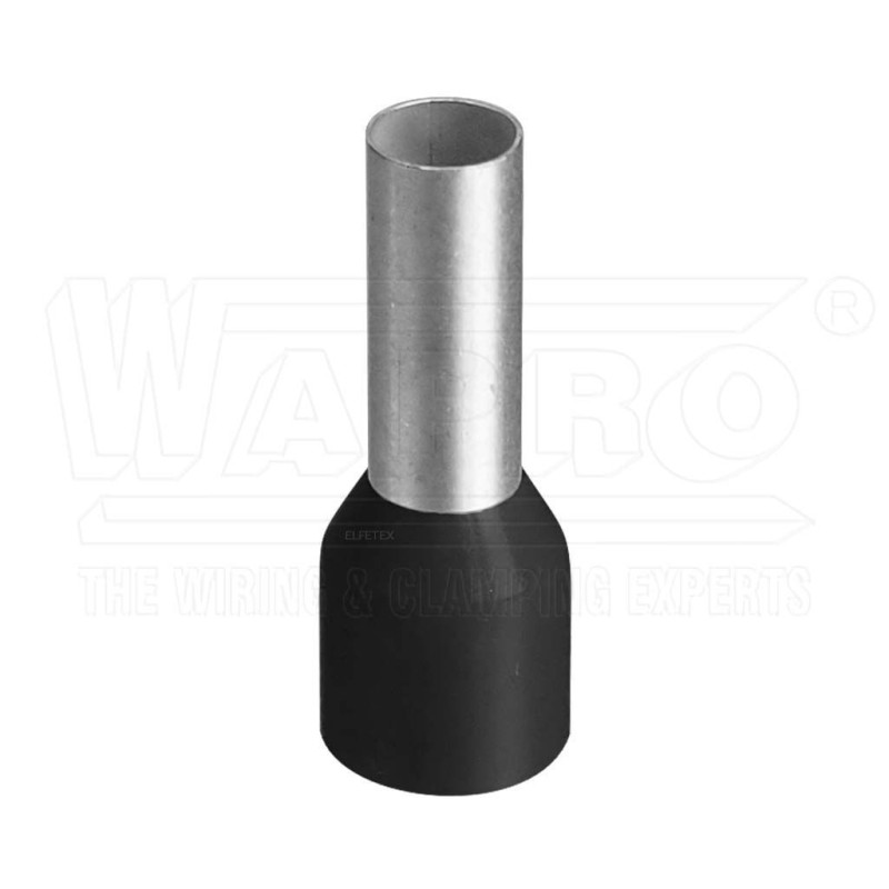 Izolovaná dutinka 475/12 Cu 6mm WAPRO, čierna