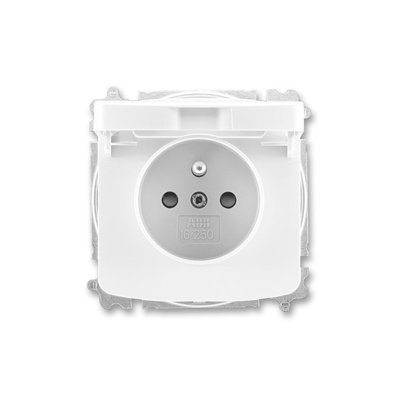 Zásuvka jednásobná s viečkom ABB TANGO 5519A-A02997 B, biela