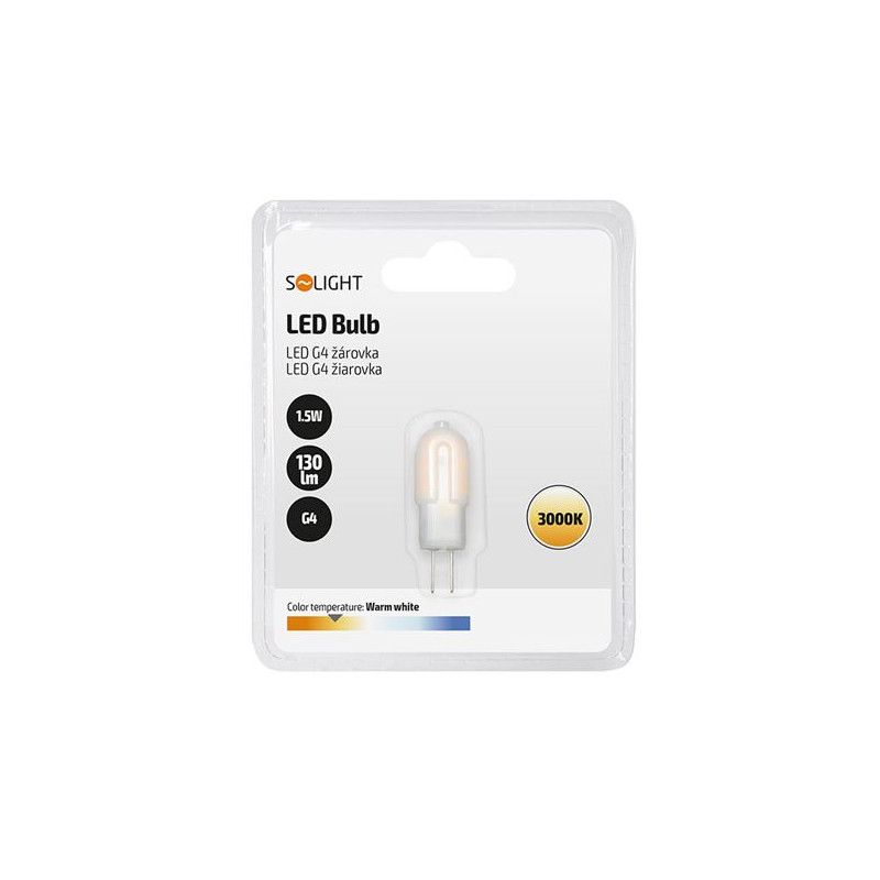 LED žiarovka G4 1,5 W 130ml 3000K SOLIGHT - dopredaj