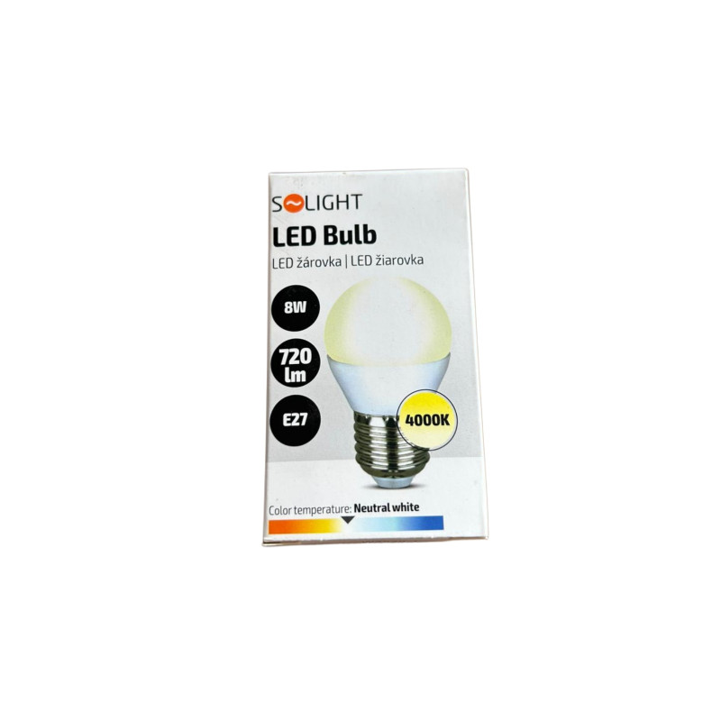 LED žiarovka E27 8W 4000K 720lm Solight - dopredaj
