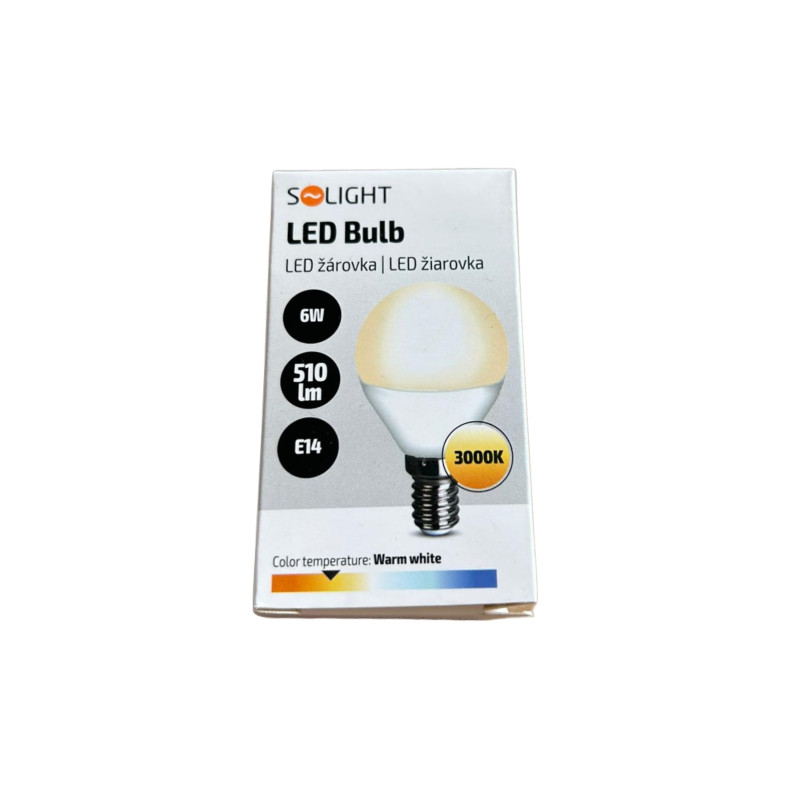 LED žiarovka 6W E14 3000K 510lm Solight - dopredaj