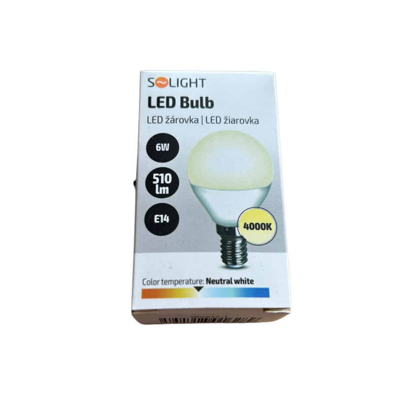 LED žiarovka 6W E14 4000K 510lm Solight - dopredaj