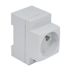 Soklová zásuvka 230V/16A na DIN lištu