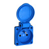 Vstavaná zásuvka 2P + E 230V 16A, modrá TP, IP54