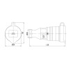 Gumová zásuvka spojovacia IP44/230V/16A, METE