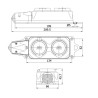 Zásuvka gumová dvojnásobná IP44/230V/16A, METE