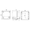 Hliníková krabica METEBOX (80x80x73mm) IP67