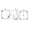 Hliníková krabica METEBOX (65x65x40mm) IP67