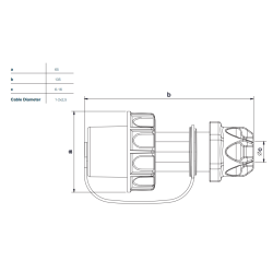 Vidlica IP 68 modrá 1x16A, TP electric