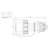 Vidlica IP 68 modrá 1x16A, TP electric