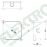 Inštalačná krabička P2 86x86x36 IP44, čierna