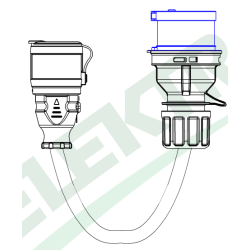 Adaptér z 16A 250V na vidlicu 16A 3p