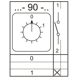 Vačkový spínač 4G25-90-PK, 1P, APATOR