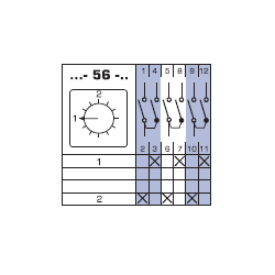 Vačkový spínač 4G10-56-U, 3P, APATOR