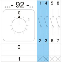 Vačkový spínač 4G25-92-U, 4P, APATOR